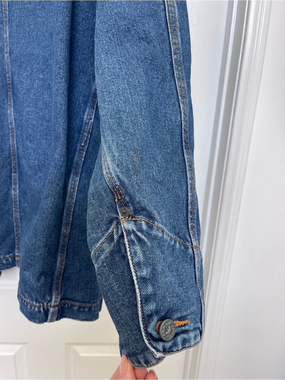 Rare Oversized Vintage Armani Jeans Men's Denim Utility Jacket - Picture 6 of 15